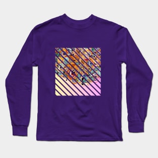 Pink Gradient Floral abstract illustration truck art Long Sleeve T-Shirt